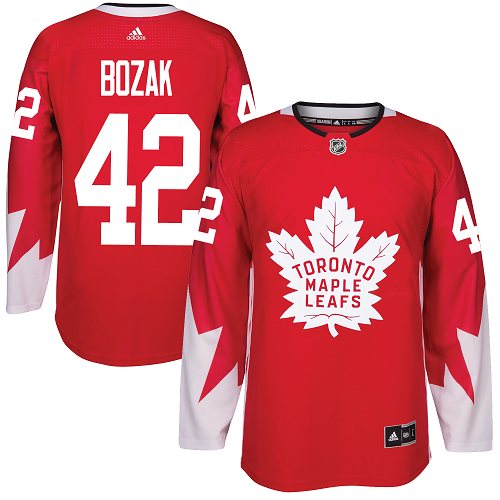 Adidas Maple Leafs #42 Tyler Bozak Red Team Canada Authentic Stitched NHL Jersey